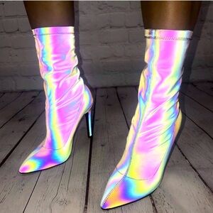 Privileged Alessey Reflective Stiletto boots 10M